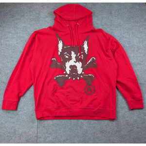 Dog Years Hoodie Mens XXL Skate Zillakami Graphic Sweatshirt Red Y2K Punk Jesse